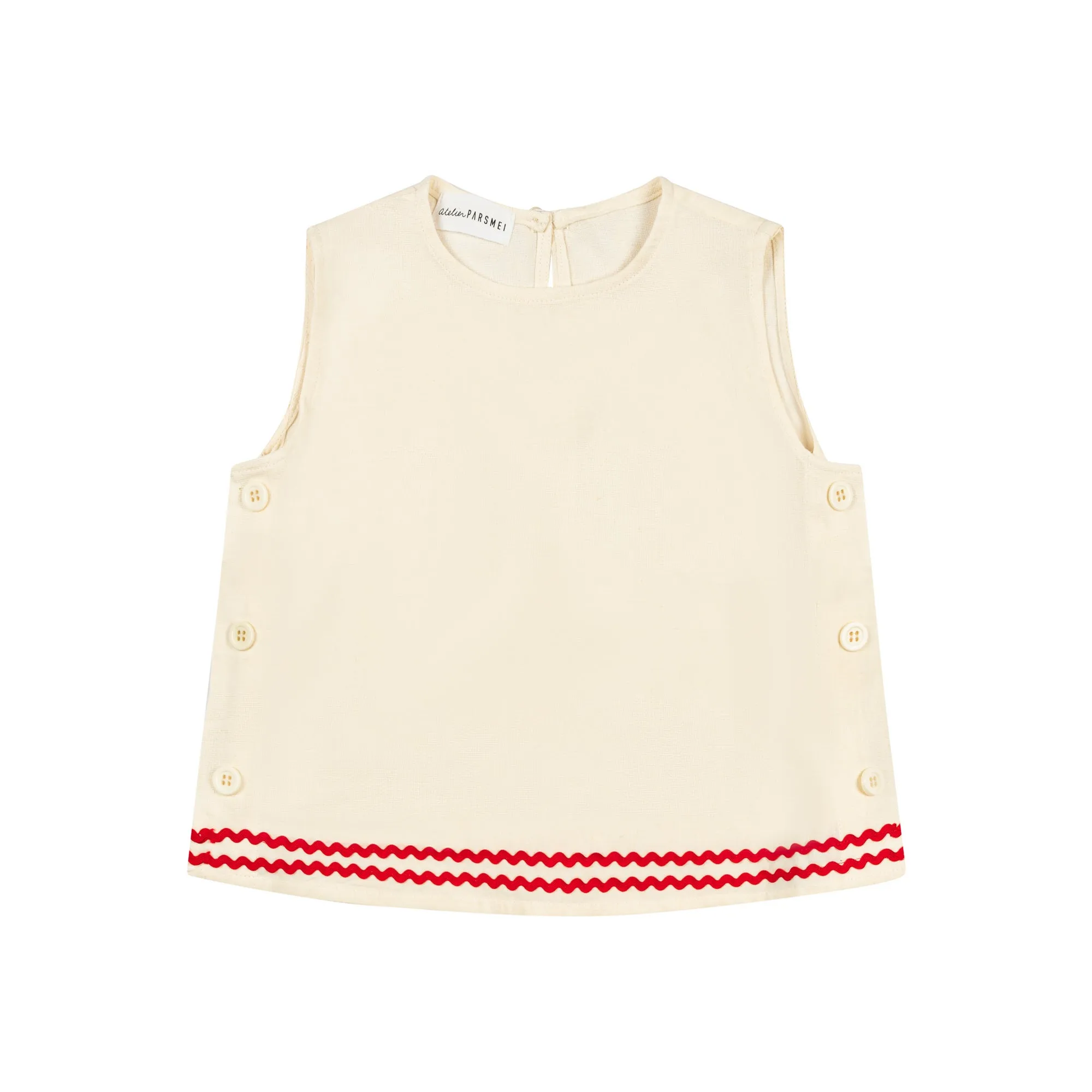 Atelier Parsmei Crop Top & Box Pleat Midi Skirt