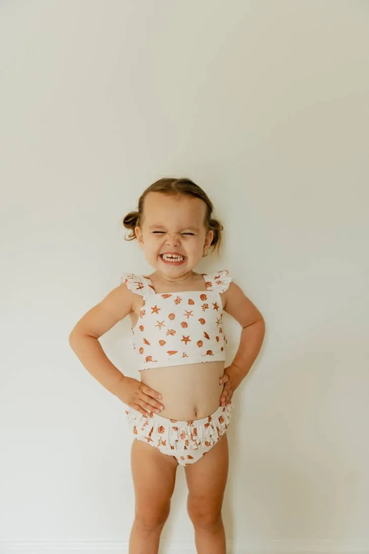 Babysprouts Girl's Two-Piece Swim Suit in Seashells