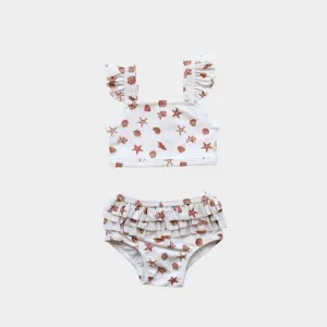 Babysprouts Girl's Two-Piece Swim Suit in Seashells