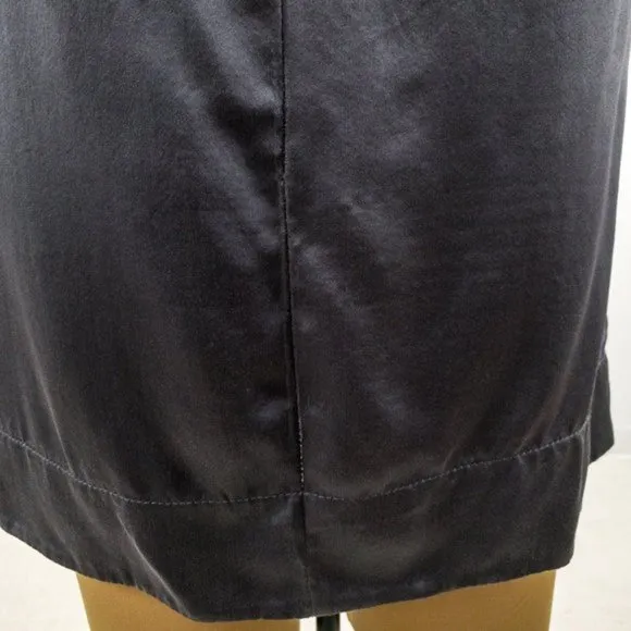 Banana Republic Silk Straight Mini Skirt Gray M/L