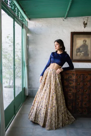 Bandhani & Silk Lehenga