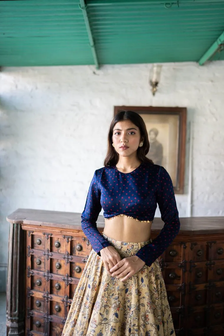 Bandhani & Silk Lehenga