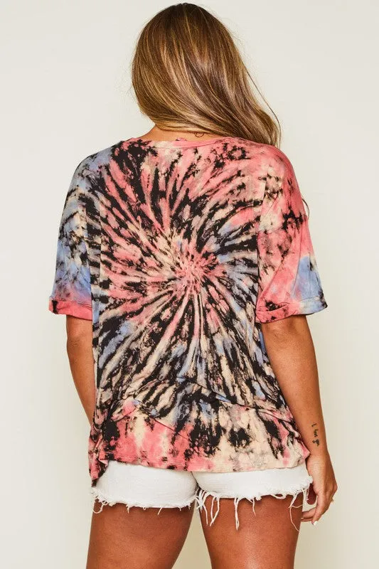 BERRY TIE DYE TEE
