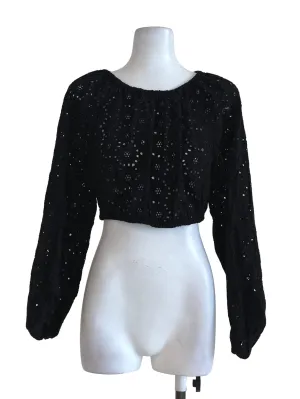 Black Embroidery Top