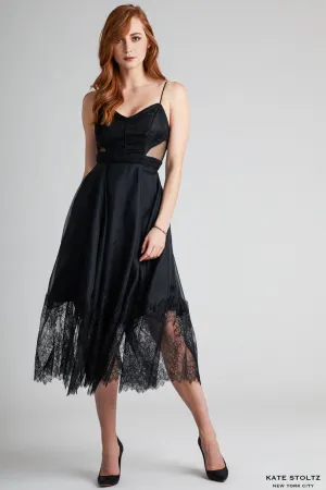 Black Organza Santorini Cocktail Dress