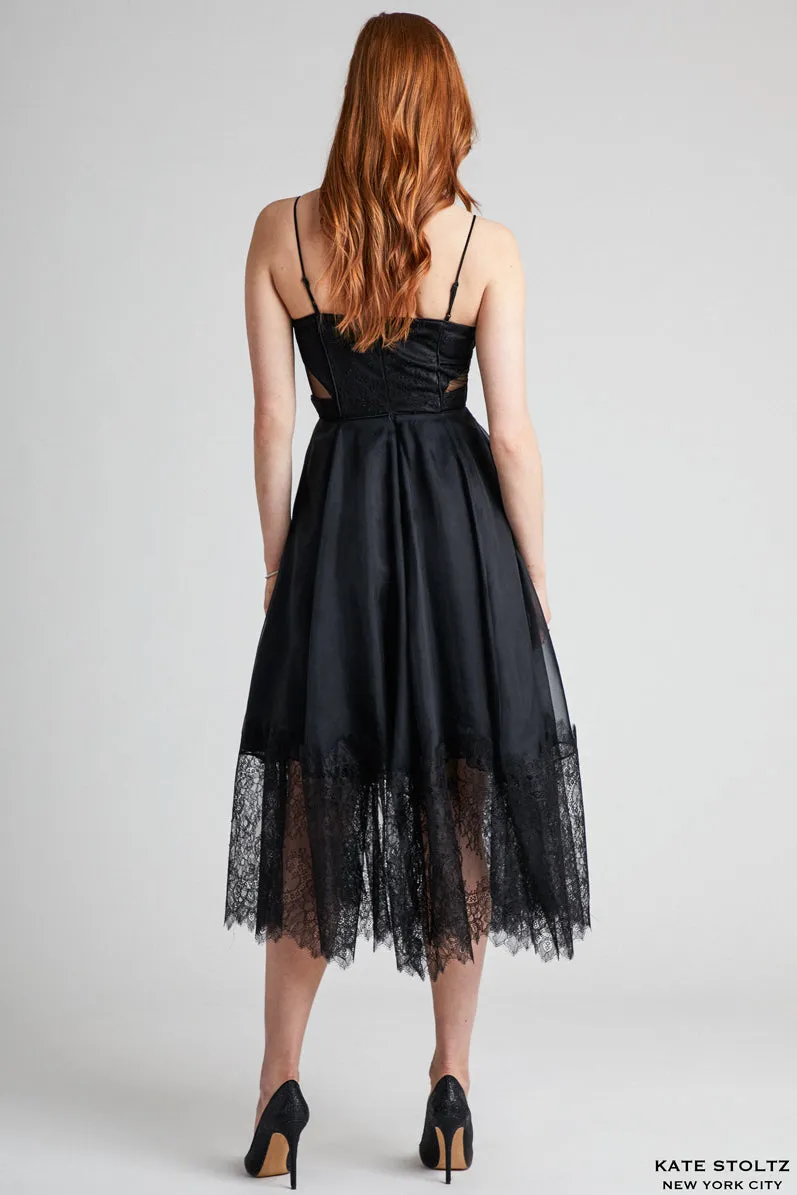 Black Organza Santorini Cocktail Dress