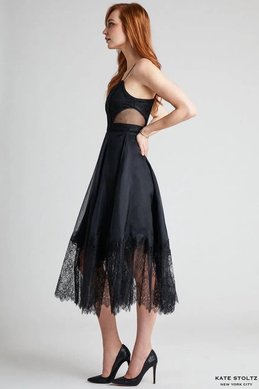 Black Organza Santorini Cocktail Dress