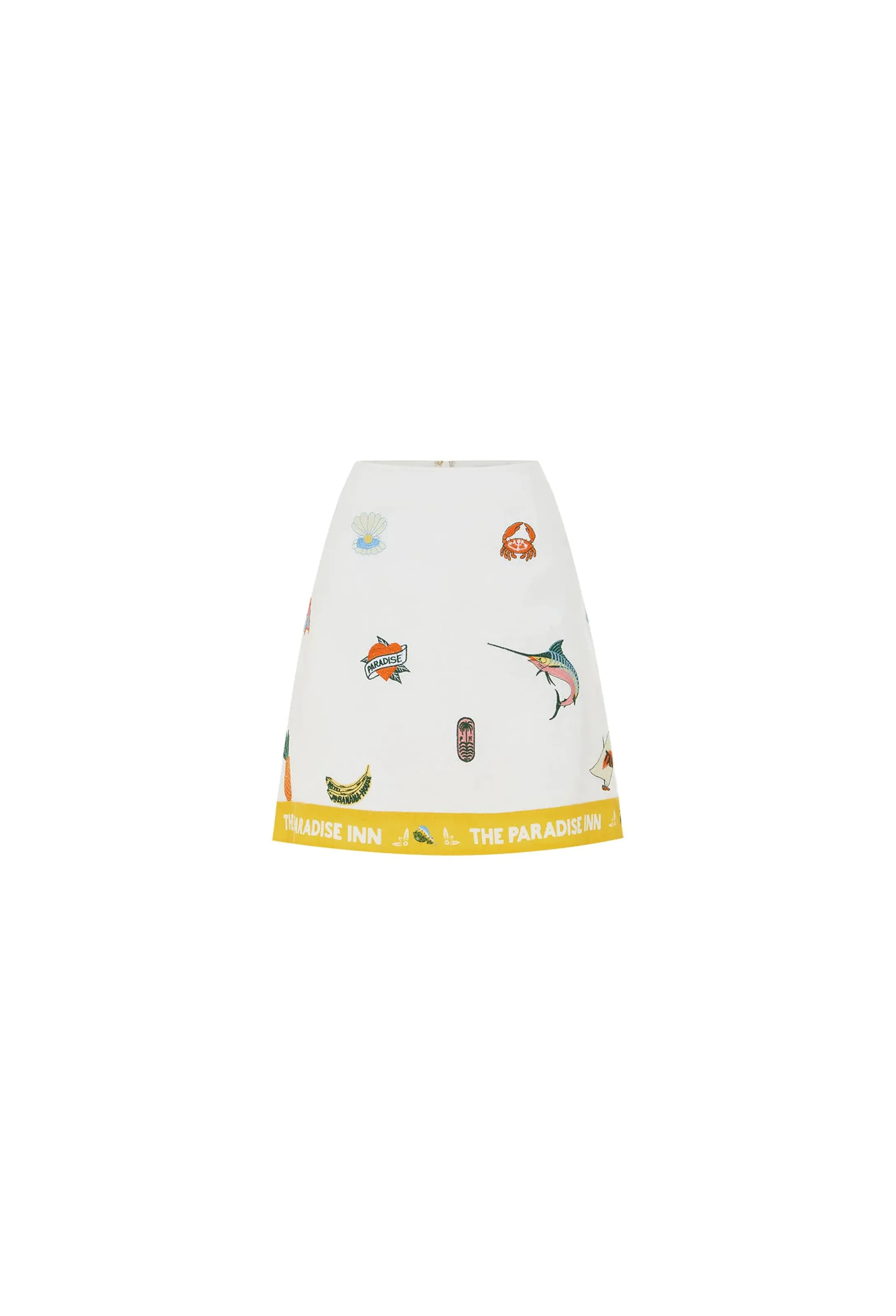 Blue Marlin Embroidered Skirt