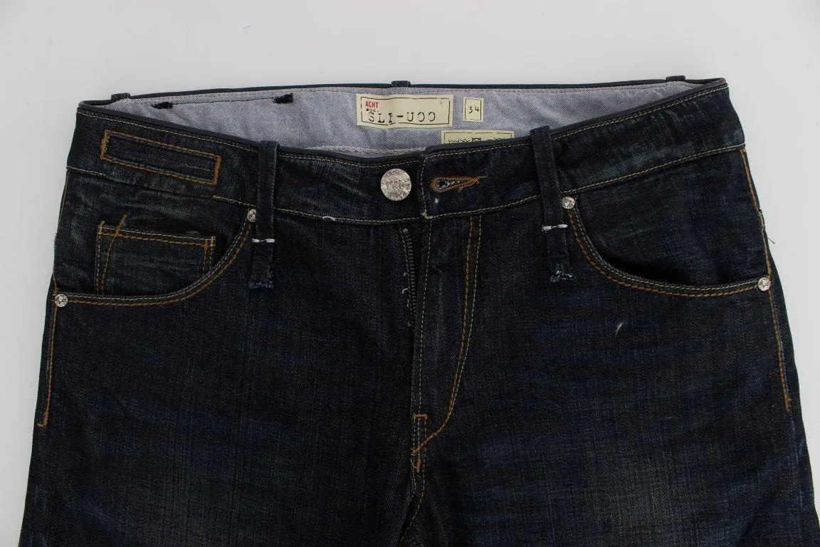 Blue Wash Cotton Denim Slim Fit Jeans
