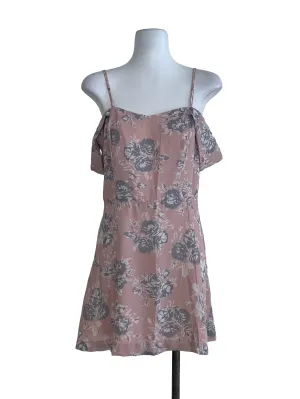 Blush Pink Plain A-Line Dress