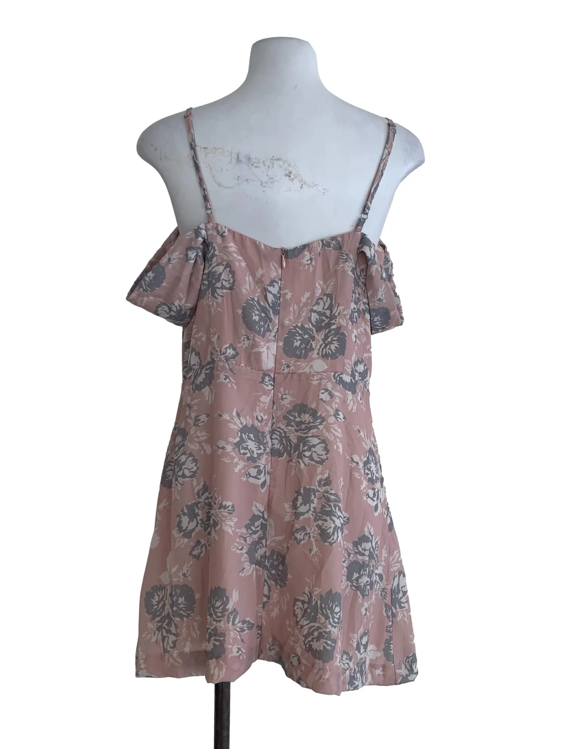 Blush Pink Plain A-Line Dress