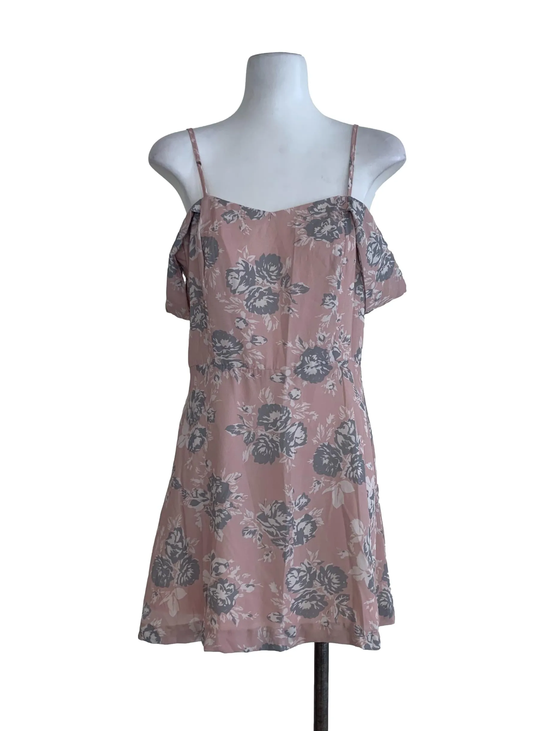 Blush Pink Plain A-Line Dress