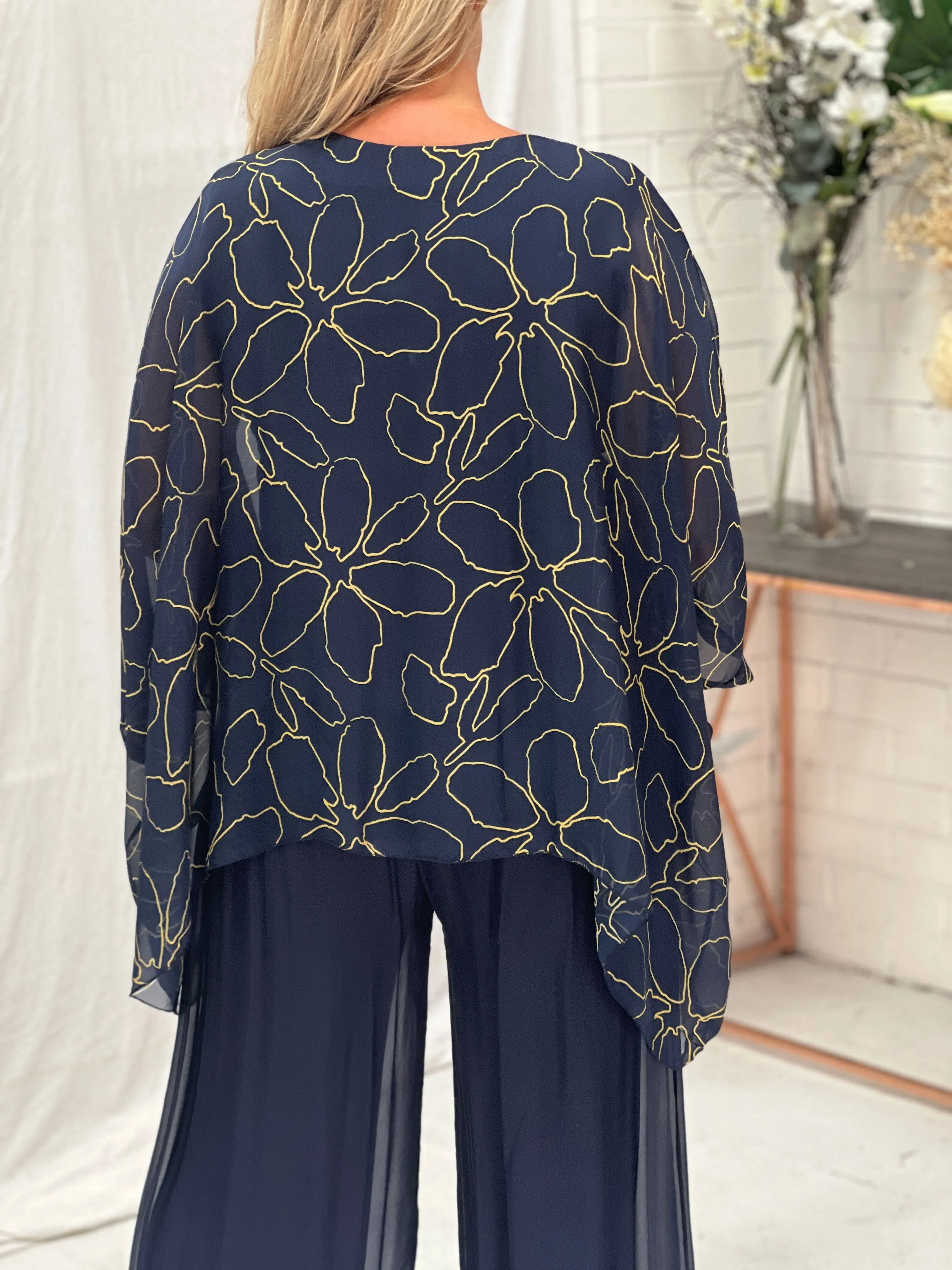 Brax Deep Blue Silk Top