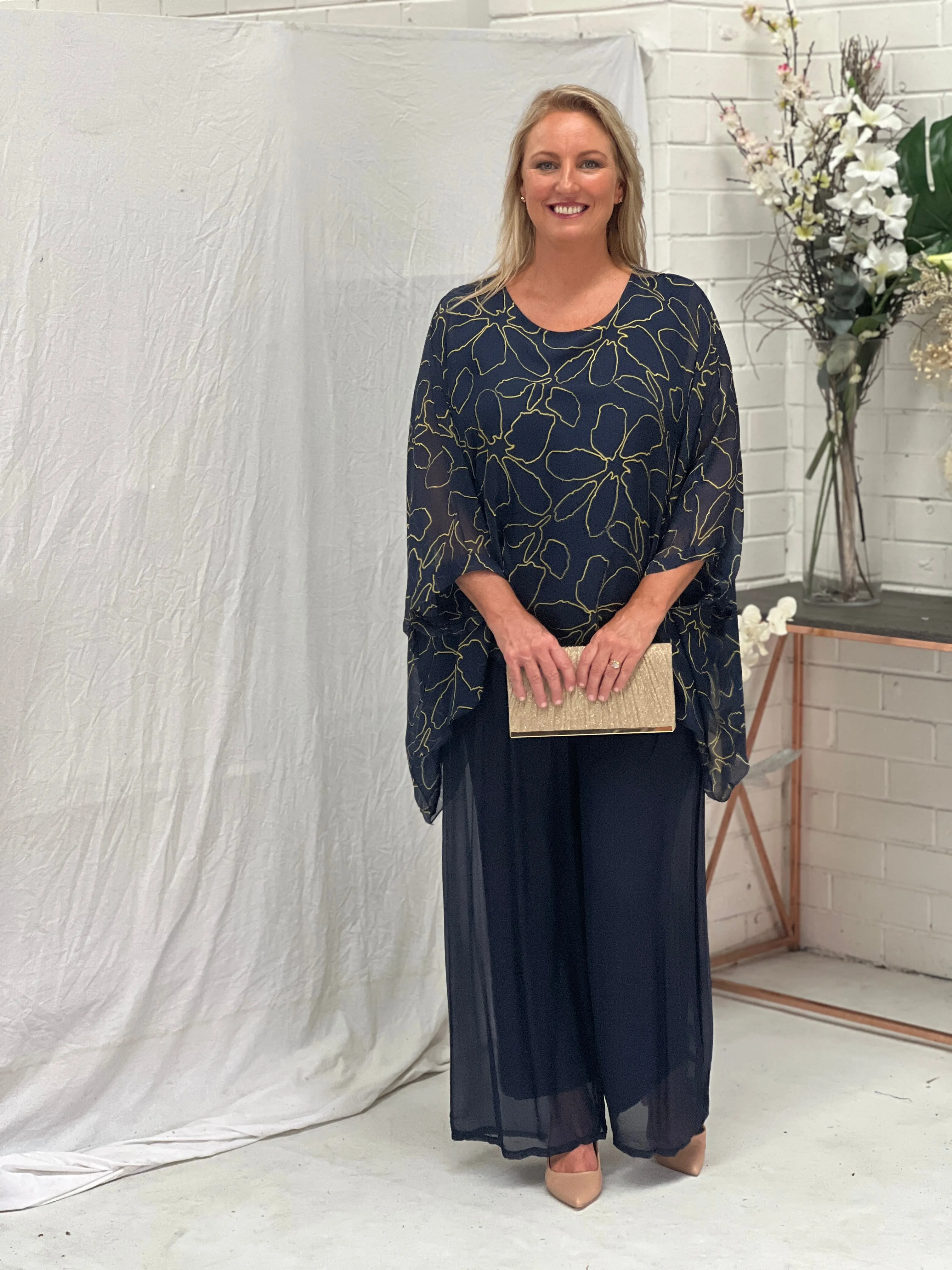 Brax Deep Blue Silk Top
