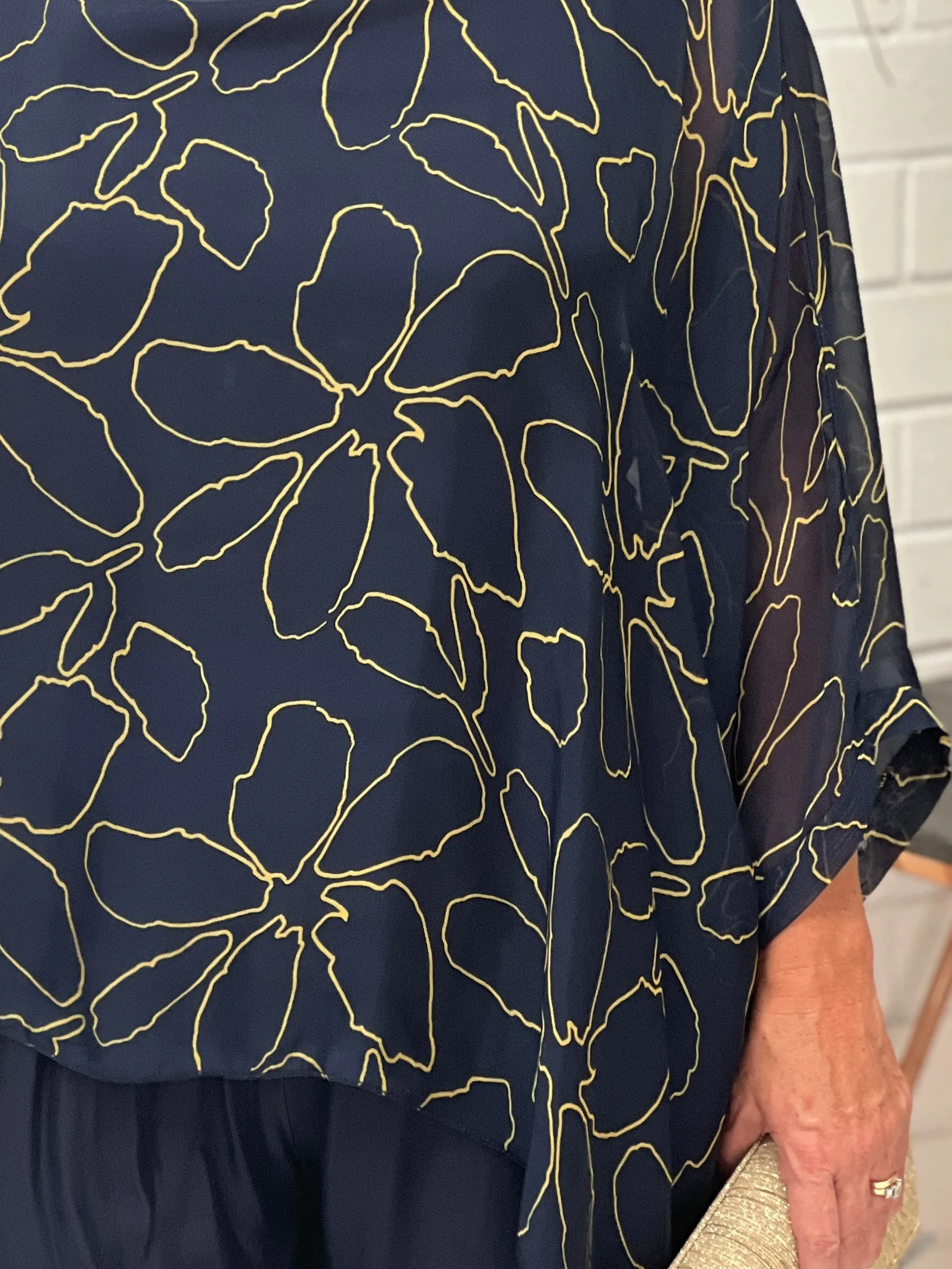 Brax Deep Blue Silk Top