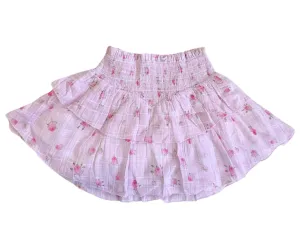Brooke Pink Rosebud Plaid Skirt