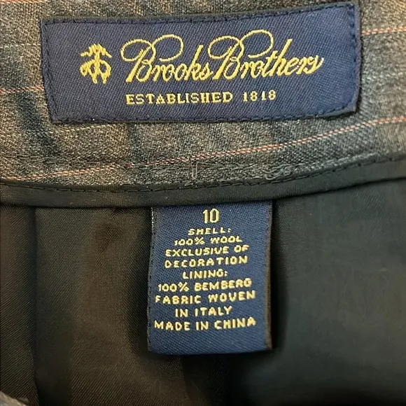 Brooks Brothers Wool Pinstripe Pencil Skirt Size 10