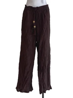 Brown Pleated Pants