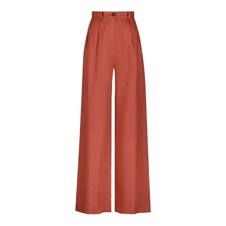 BUTTON PLEATED PANT