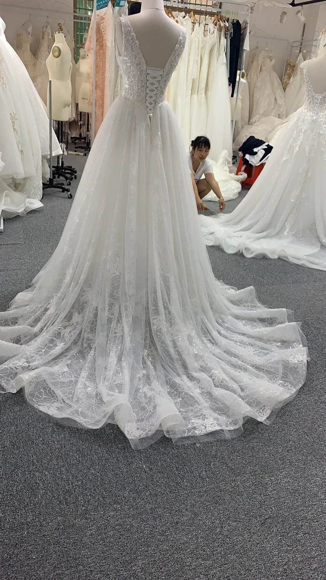 BYG stunning beautiful A line wedding dress