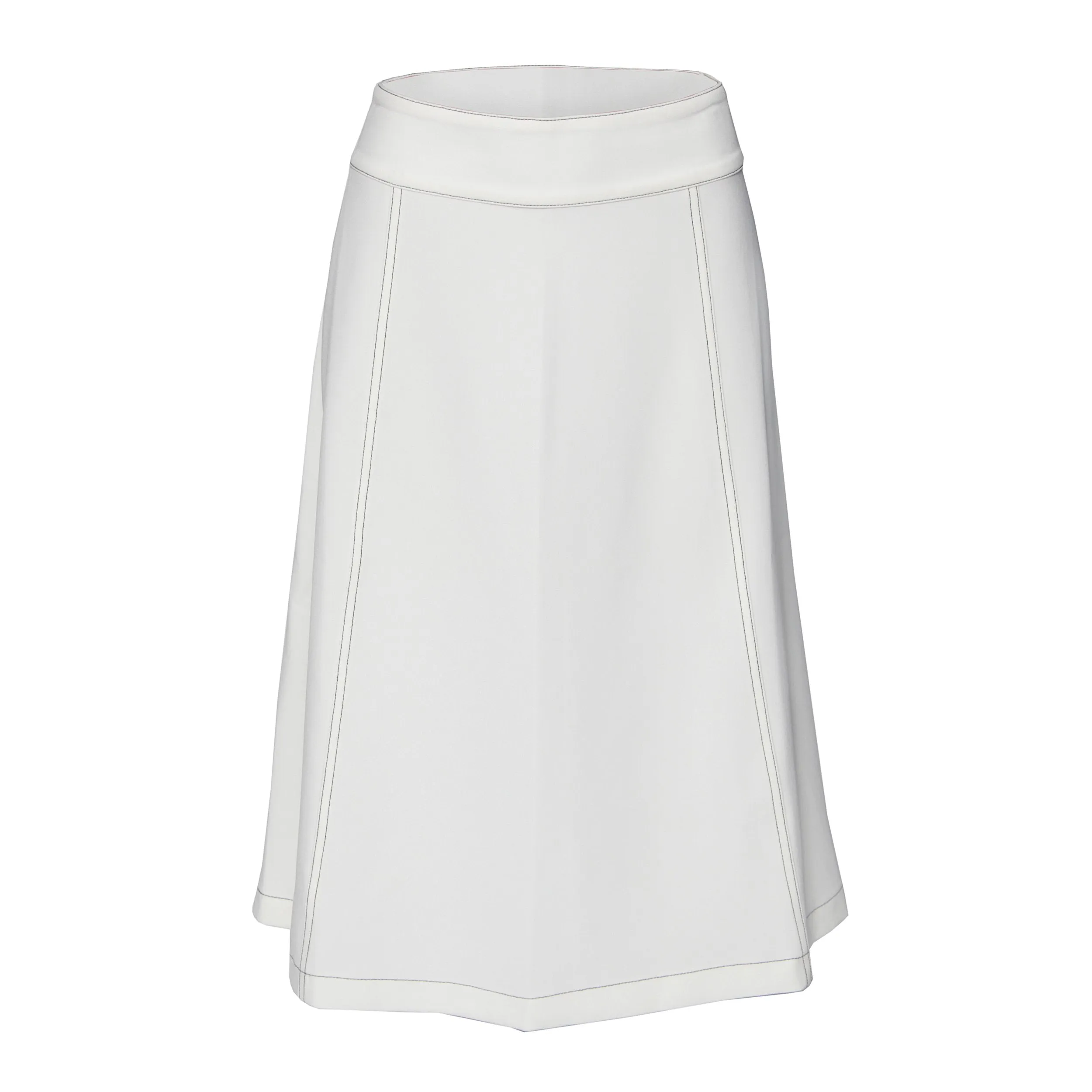 Calf Length Skirt Straight Angle - REIKI MIDI