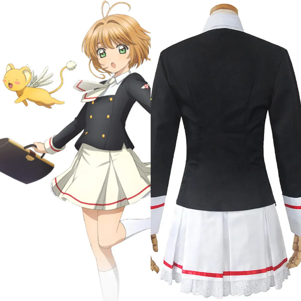 Cardcaptor Sakura Kinomoto Sakura Cosplay Costume Sailor Suit Uniform Skirt Outfits Halloween Carnival Party Suit