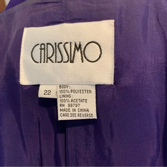 Carissmo Beaded Embroidered 3 piece formal Purple skirt suit