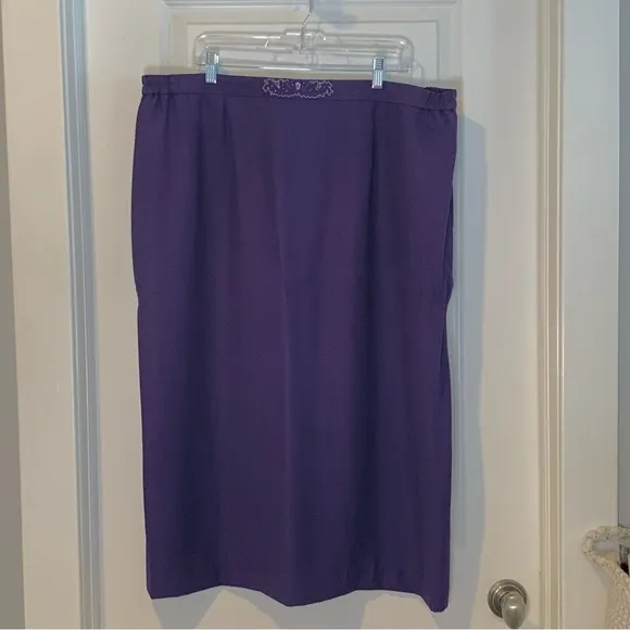 Carissmo Beaded Embroidered 3 piece formal Purple skirt suit