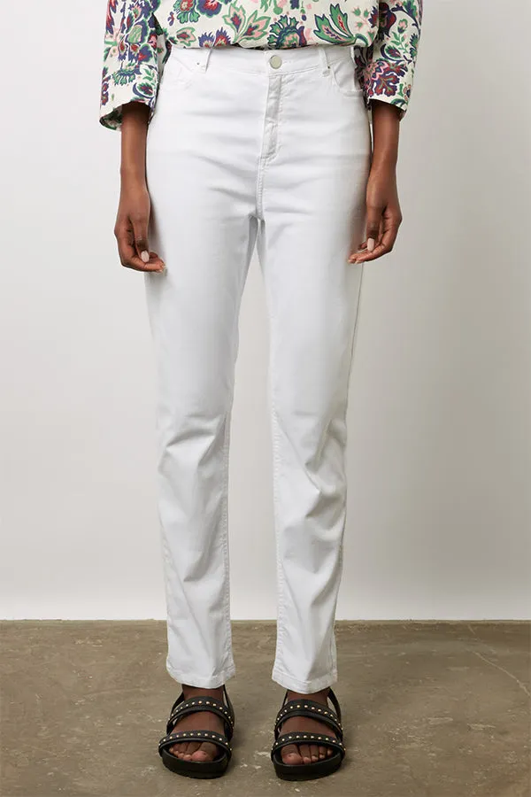 CARLI WHITE STRETCH DENIM SLIM JEANS