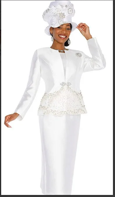 Champagne Italy 5804 2PC Jacket/Skirt Long Sleeve Church Suit