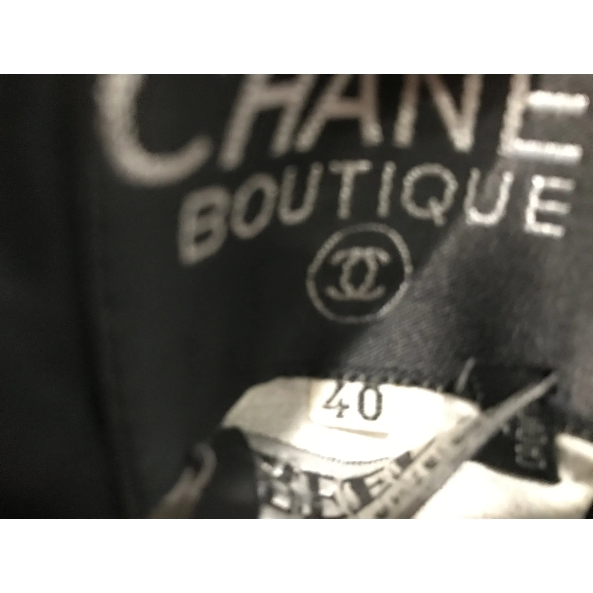 Chanel Navy Blue Double Knit Jacket & Skirt Set w/ Logo Buttons Circa 1990s