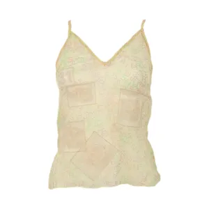 Chanel Yellow Sheer Tank Top