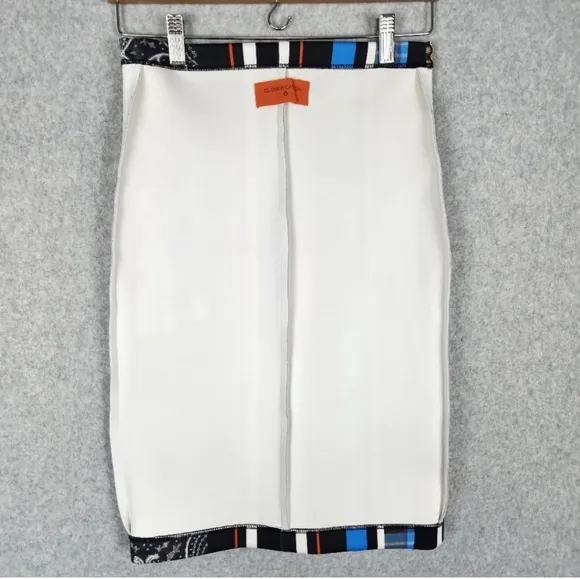 Clover Canyon Scuba Pull On Pencil Skirt in Library Stripe Size Small EUC #0121