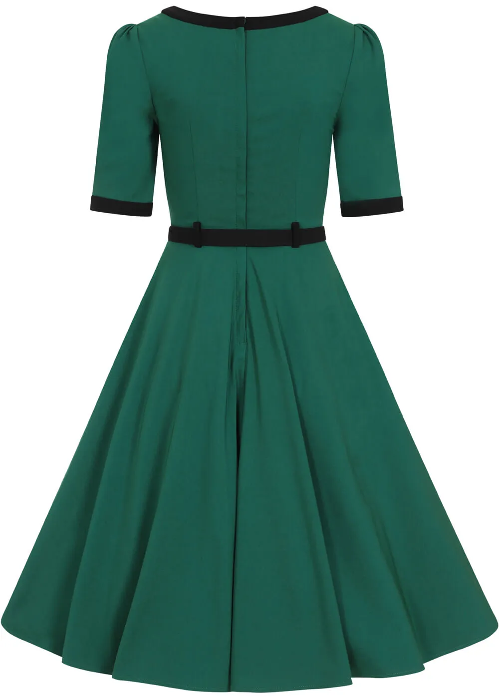 Collectif Sadie 50's Swing Dress Green