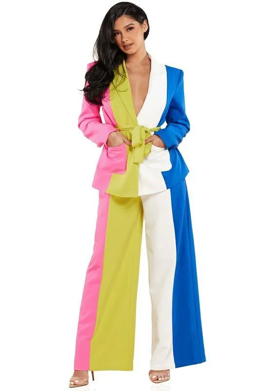COLORBLOCK 2PC SUIT