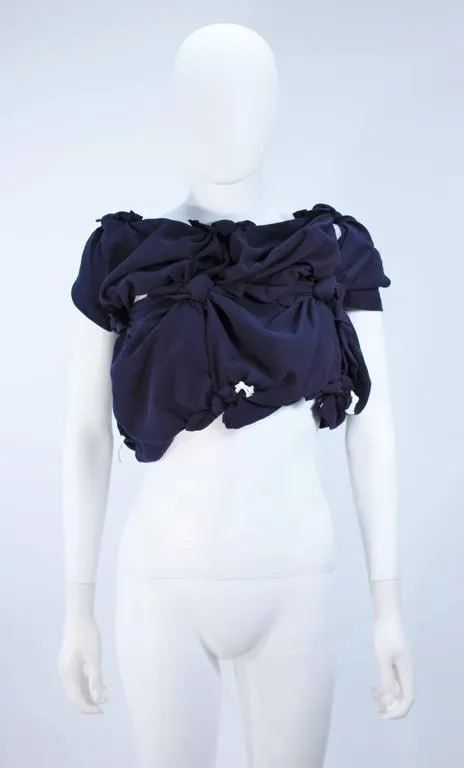 COMME DES GARÇONS Navy Knot Blouse Size XS
