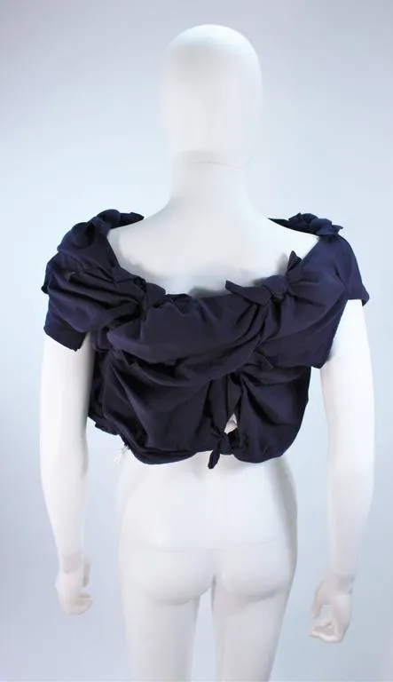 COMME DES GARÇONS Navy Knot Blouse Size XS