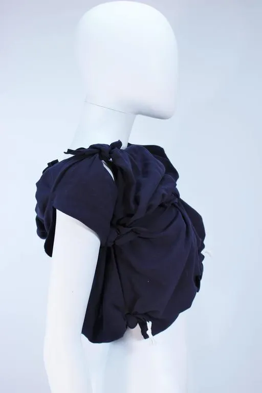 COMME DES GARÇONS Navy Knot Blouse Size XS