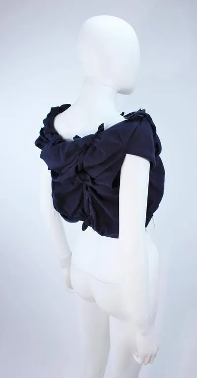 COMME DES GARÇONS Navy Knot Blouse Size XS