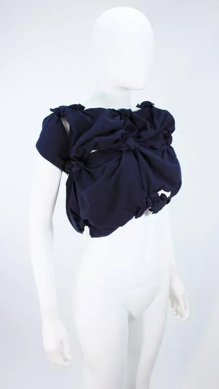 COMME DES GARÇONS Navy Knot Blouse Size XS