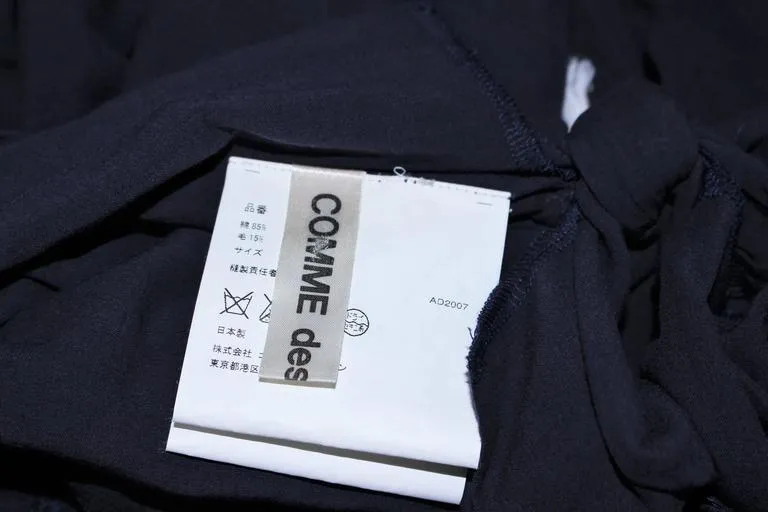 COMME DES GARÇONS Navy Knot Blouse Size XS