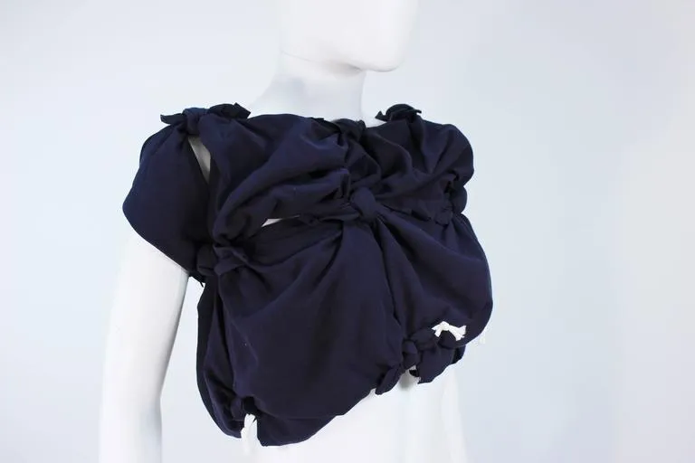 COMME DES GARÇONS Navy Knot Blouse Size XS