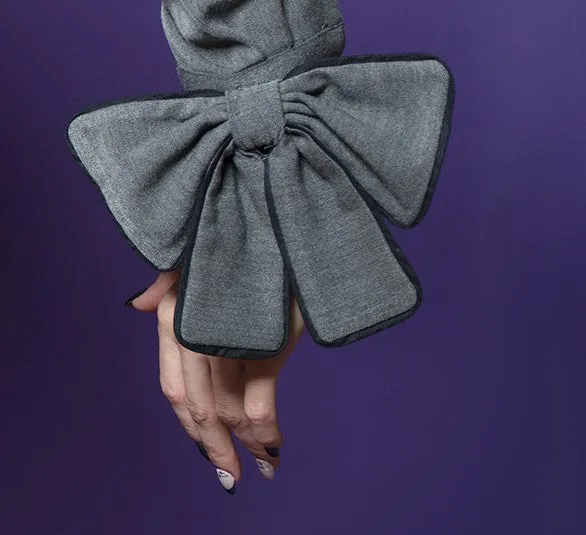 Contrasting Bow Blouse
