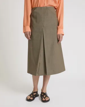 Cool wool split skirt