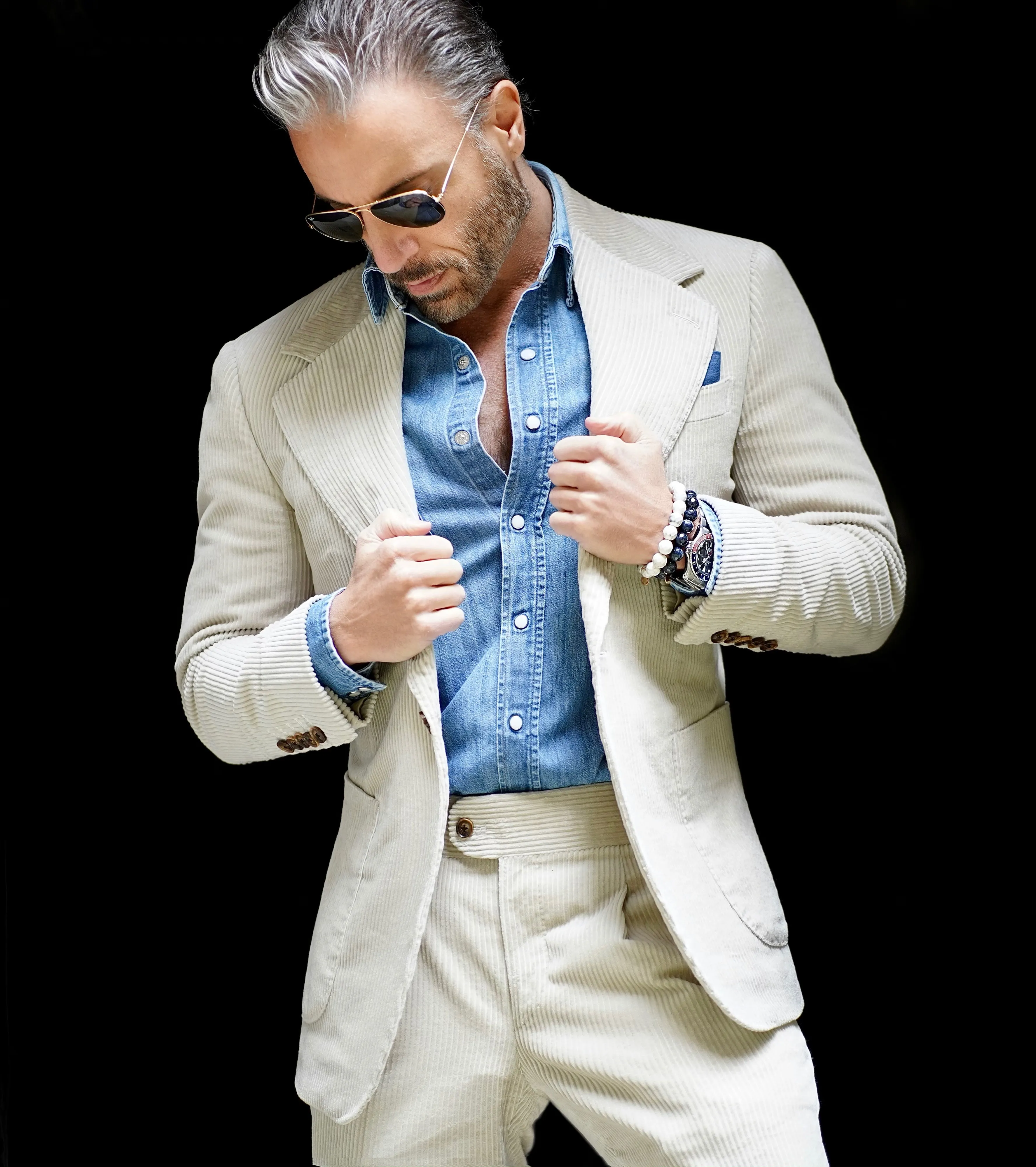 Cream Corduroy Suit