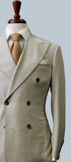 Cream Flannel Suit