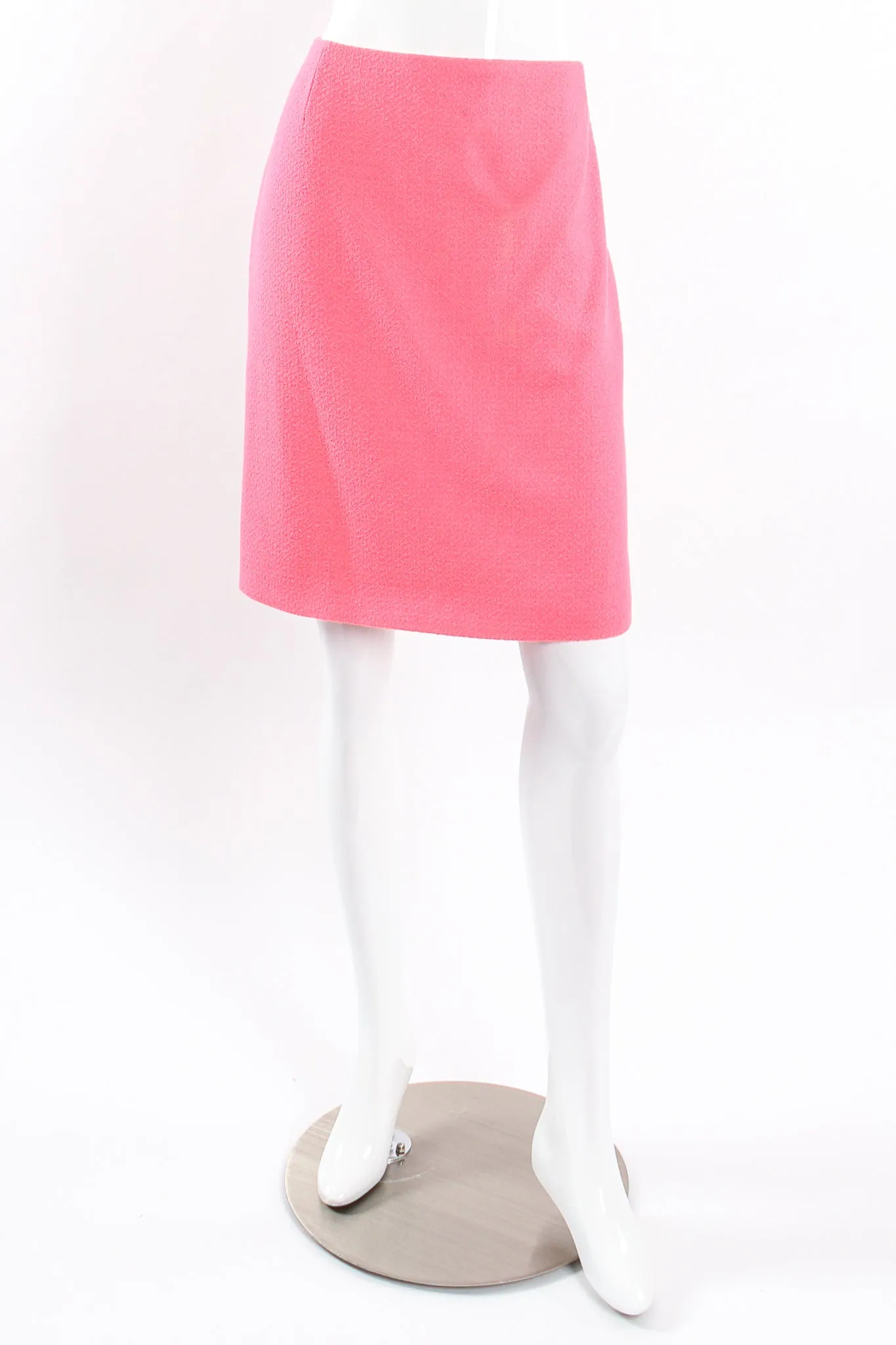 Crochet Trim Tweed Jacket & Skirt Set
