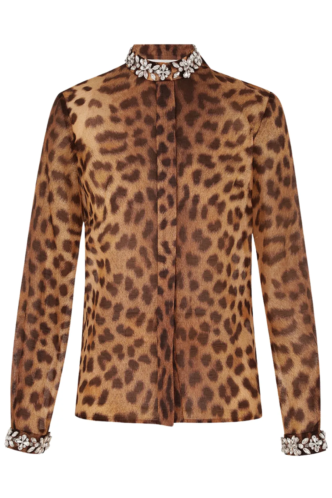 Crush Embellished Body Shirt | Leopard