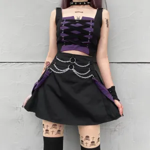 Dark Camisole Short Skirt Suit UB3465