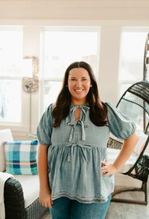Denim Daze Bow Top